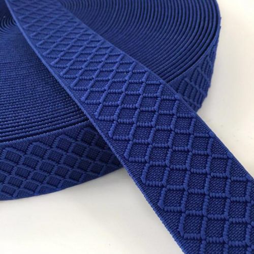 Guma hladká 4 cm Rhombus blue