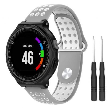 Garmin Forerunner 235 Silicone Sport remienok, Gray/White