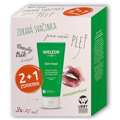 Weleda Darčeková sada univerzálneho výživného krému Skin Food 3 x 75 ml