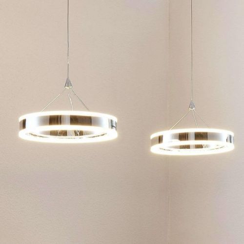 Závesné LED svietidlo Lyani 2 krúžky vedľa seba
