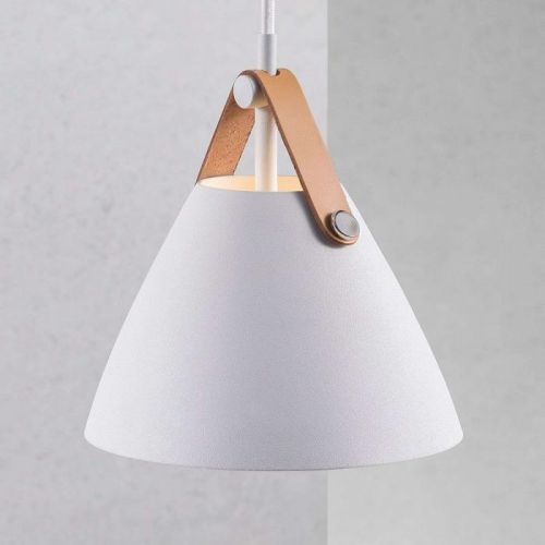 Závesná lampa Strap, Ø 16,5 cm, biela