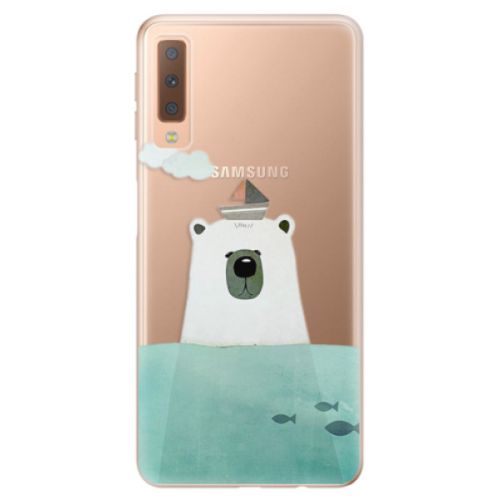 Odolné silikónové puzdro iSaprio - Bear With Boat - Samsung Galaxy A7 (2018)