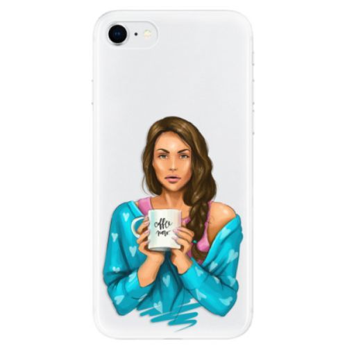 Odolné silikónové puzdro iSaprio - Coffe Now - Brunette - iPhone SE 2020