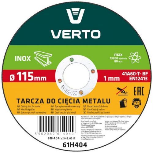 Rezací kotúč s kovom 125 x 1,0 x 22,2 mm, INOX