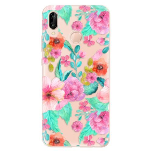 Odolné silikónové puzdro iSaprio - Flower Pattern 01 - Huawei P20 Lite