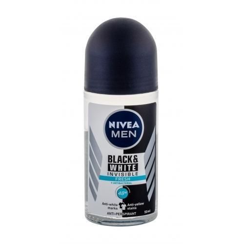 Nivea Men Invisible For Black & White 48h Fresh 50 ml antiperspirant pre mužov bez alkoholu; roll-on