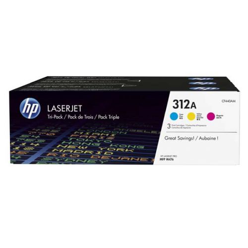 HP originál toner CF440AM, CMY, 8100 (3x2700)str., HP 312A, 3 pack typ HP LaserJet Pro M476