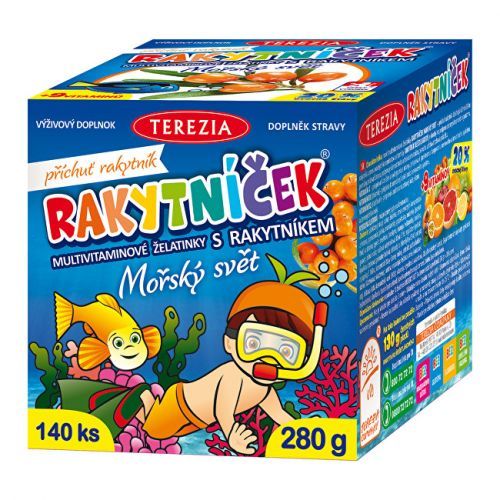 Terezia Company RAKYTNÍČEK multivitamínové želatínky s rakytníkom Morský svet 140 ks