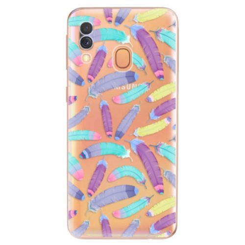 Odolné silikónové puzdro iSaprio - Feather Pattern 01 - Samsung Galaxy A40