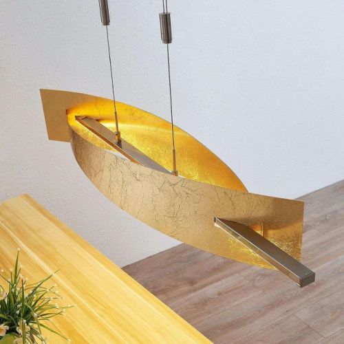 Závesné LED svietidlo Marija zvislá clona zlato