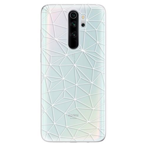 Odolné silikónové puzdro iSaprio - Abstract Triangles 03 - white - Xiaomi Redmi Note 8 Pro