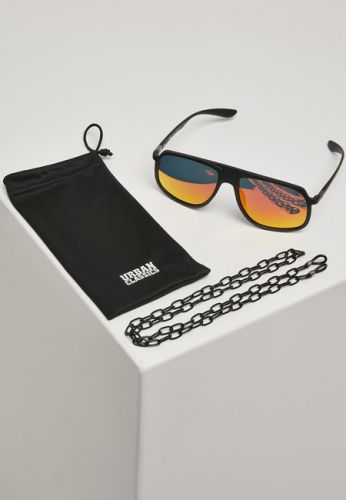Urban Classics 107 Chain Sunglasses Retro blk/yellow - UNI