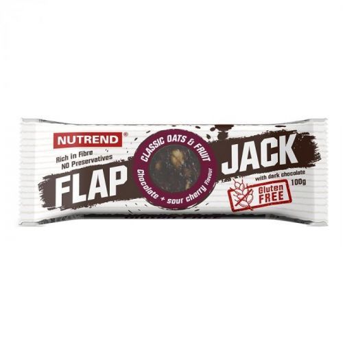 NUTREND FLAPJACK GLUTEN FREE 100g, čokoláda + višňa s horkou čokoládou