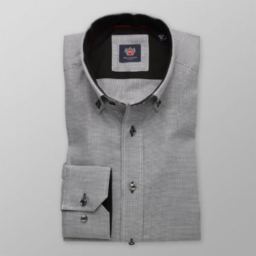 Pánska slim fit London (výška 176-182) 8615 v šedé farbe s úpravou easy care