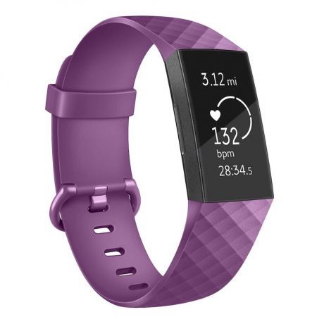 Fitbit Charge 3 Silicone Diamond (Large) remienok, Purple