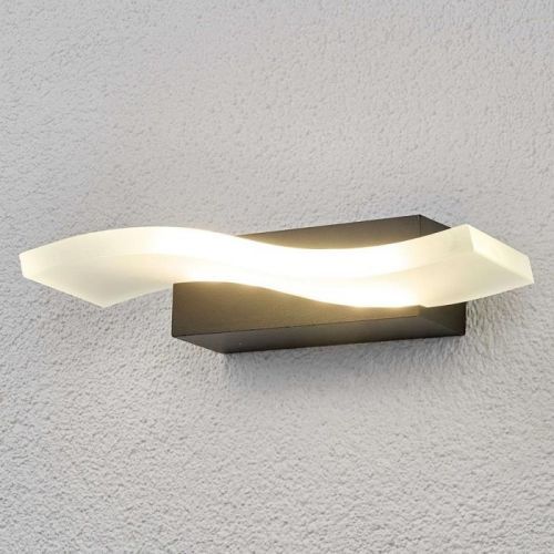 Vlnité vonkajšie nástenné LED svetlo Jirka