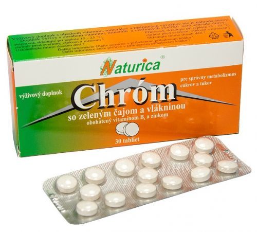 Naturica CHROM so zeleným čajom a vlákninou 30 tabliet