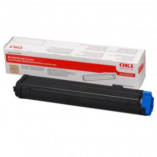 OKI originál toner 43502302, black, 3000str., OKI B4400, n, 4600, n, PS, nPS