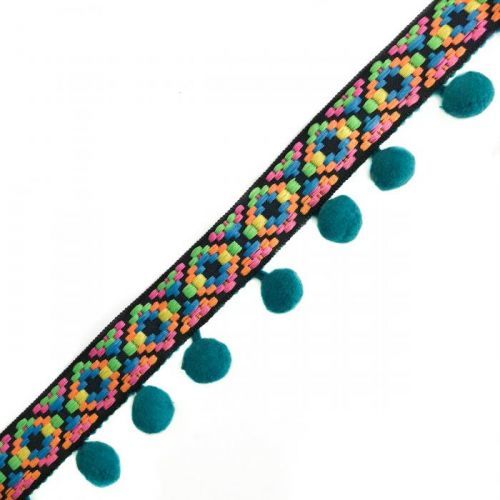 Lemovacia bambuľka IBIZA light petrol