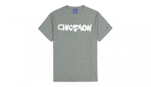 Champion Graffity Logo t-Shirt šedé 214347_S20_EM525
