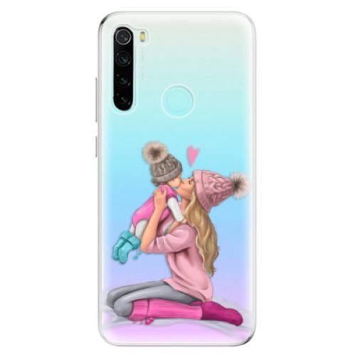 Odolné silikónové puzdro iSaprio - Kissing Mom - Blond and Girl - Xiaomi Redmi Note 8