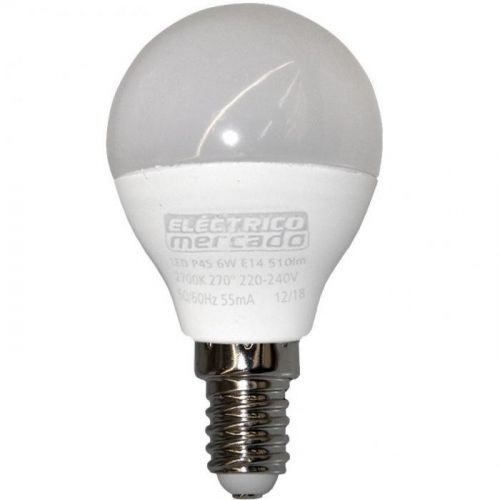 LED žiarovka EM 6W P45 E14 2700K