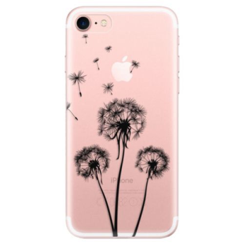 Odolné silikónové puzdro iSaprio - Three Dandelions - black - iPhone 7