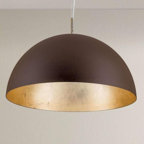 Závesná lampa Nerry, hnedo-zlatá
