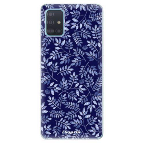 Odolné silikónové puzdro iSaprio - Blue Leaves 05 - Samsung Galaxy A51