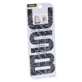 Remax adapter RA-USB1 MicroUSB na Apple lightning 8pin kľúčenka - zlaté