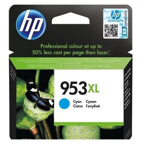 HP originál ink F6U16AE, HP 953XL, cyan, 1600str., 20ml, high capacity, HP OfficeJet Pro 8218,8710,8720,8730,8740