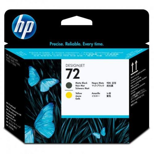 HP originál tlačová hlava C9384A, HP 72, matte black/yellow, HP Designjet T1100, T770