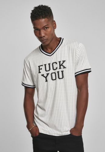 Mr. Tee Fuckyou Jersey wht/blk - XS
