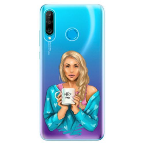 Odolné silikonové pouzdro iSaprio - Coffe Now - Blond - Huawei P30 Lite