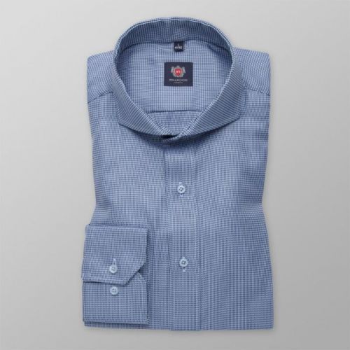 Pánska slim fit košeľa London (výška 176-182) 7138 v modré farbe s formulou Easy Care