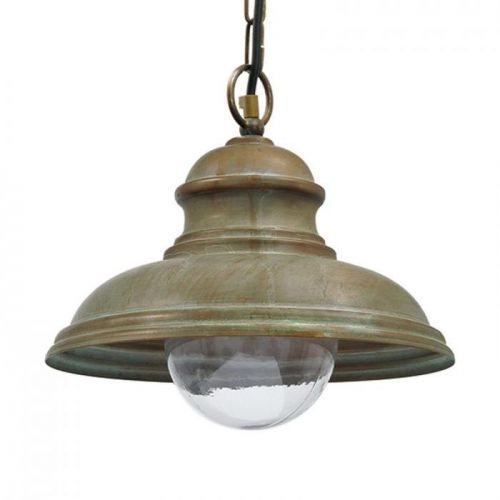 Vonkajšia závesná lampa Riccardo sklo pologuľa