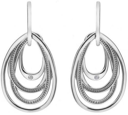 Hot Diamonds Strieborné náušnice s diamantmi Chandelier Vintage Drop DE496