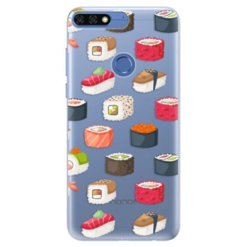 Silikónové puzdro iSaprio - Sushi Pattern - Huawei Honor 7C