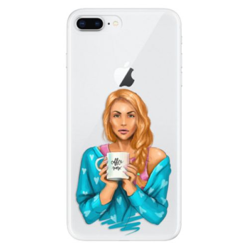 Odolné silikónové puzdro iSaprio - Coffe Now - Redhead - iPhone 8 Plus
