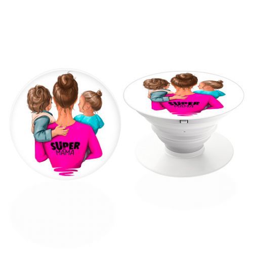 PopSocket iSaprio – Super Mama - Boy and Girl – držiak na mobil