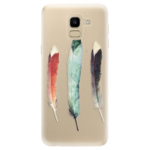 Odolné silikónové puzdro iSaprio - Three Feathers - Samsung Galaxy J6