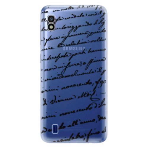 Odolné silikónové puzdro iSaprio - Handwriting 01 - black - Samsung Galaxy A10