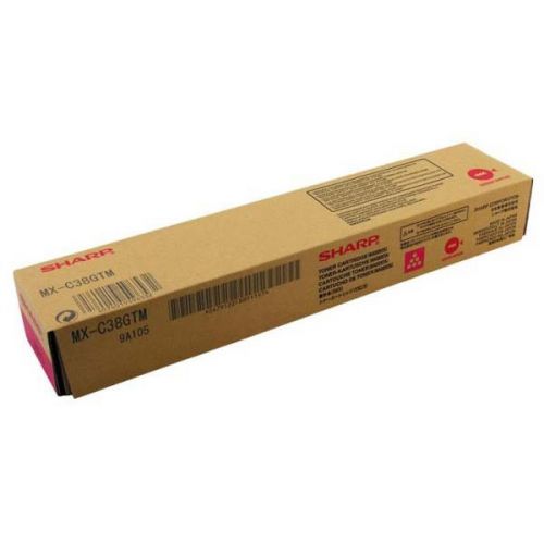 Sharp originál toner MX-C38GTM, magenta, 10000str., Sharp MXC 310, 311, 380, 381