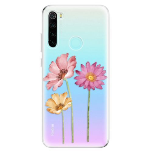 Odolné silikónové puzdro iSaprio - Three Flowers - Xiaomi Redmi Note 8