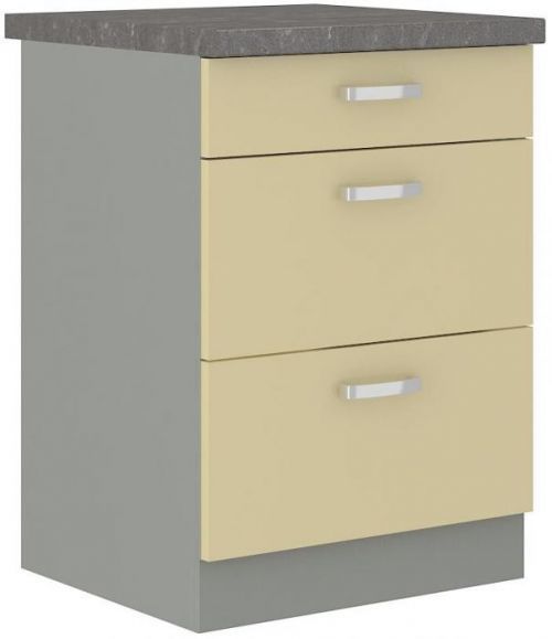 Skrinka do kuchyne Karmen 60d 3s bb krémová