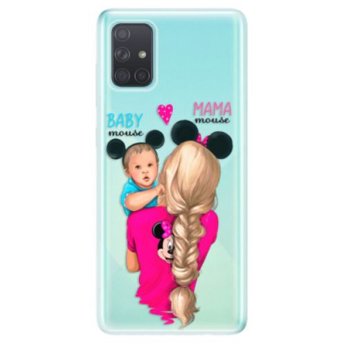 Odolné silikónové puzdro iSaprio - Mama Mouse Blonde and Boy - Samsung Galaxy A71