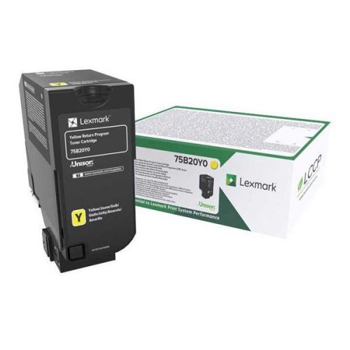 Lexmark originál toner 75B20Y0, yellow, 10000str., return, Lexmark CS727de, CS728de, CX727de