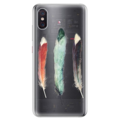 Odolné silikonové pouzdro iSaprio - Three Feathers - Xiaomi Mi 8 Pro