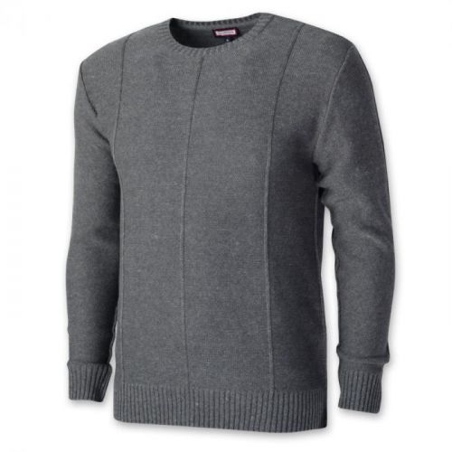 Pánsky sveter sivej farby s prešívanú väzbou 11351