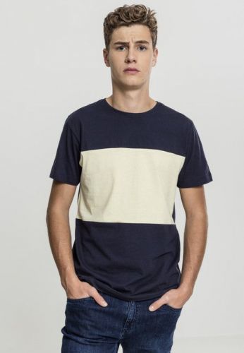 Urban Classics Contrast Panel Tee nvy/powderyellow - S